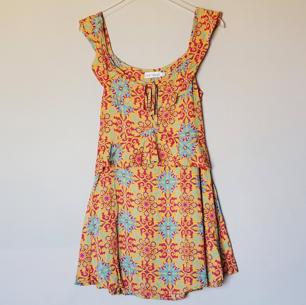 Tiare Hawaii Floral Print Mini Dress